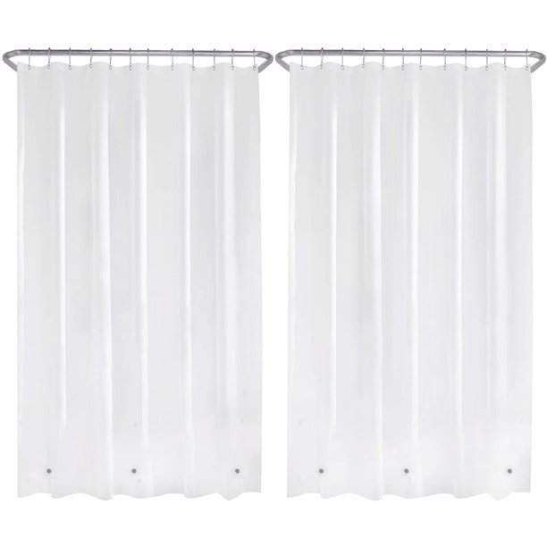 LiBa Forro para Cortina de Ducha PEVA 8G, 72x72, Esmerilado, Resistente, Impermeable, Antimoho y Hongos, Tela Pesada No Tóxica