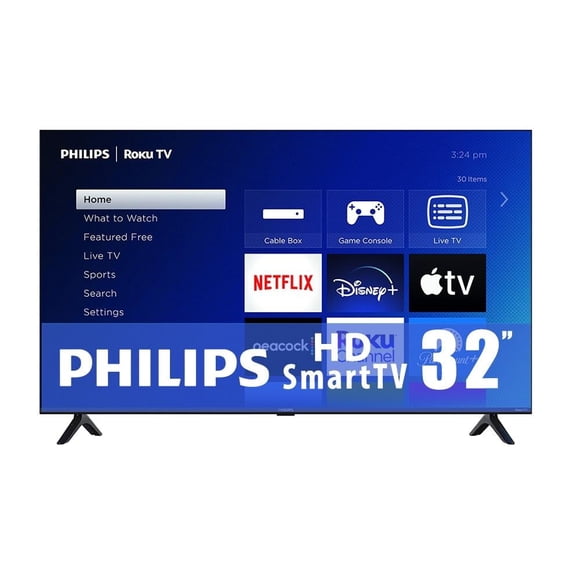 TV Phillips 32 Pulgadas HD Roku LED 32PFL6654/F8