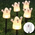 thumbnail image 1 of Luces de jardín fantasma brillantes - Set de decoración de Halloween alimentada por energía solar de 5, encendido/apagado automático, montaje de estaca en el suelo, 1 of 6