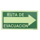 thumbnail image 1 of Señal "Ruta De Evacuacion" Derecha 25x13cm KARLEN Ruta de evacuación 2, 1 of 1