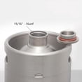 thumbnail image 3 of Mini barril de acero inoxidable, Growler portátil para cerveza artesanal, barril para mantener el barril 2L, 3 of 8