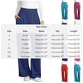 thumbnail image 3 of TaTaai Ladies' Elastic High Waist Wide Leg Jeans, Versatile Loose Straight Leg Pants, All Season Casual Fashion Jeans Gift, 3 of 5