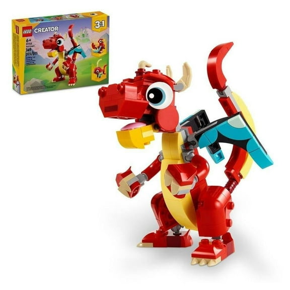 Set de Bloques de Construcción tipo rompecabezas LEGO Creator Dragón Rojo 31145
