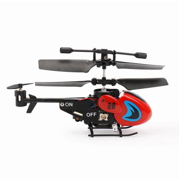Funtogether Juguetes Mini Helicóptero RC, Helicóptero de Control Remoto de 2 Canales para Principiantes, Microavión Interior Fácil de Volar con Luces LED
