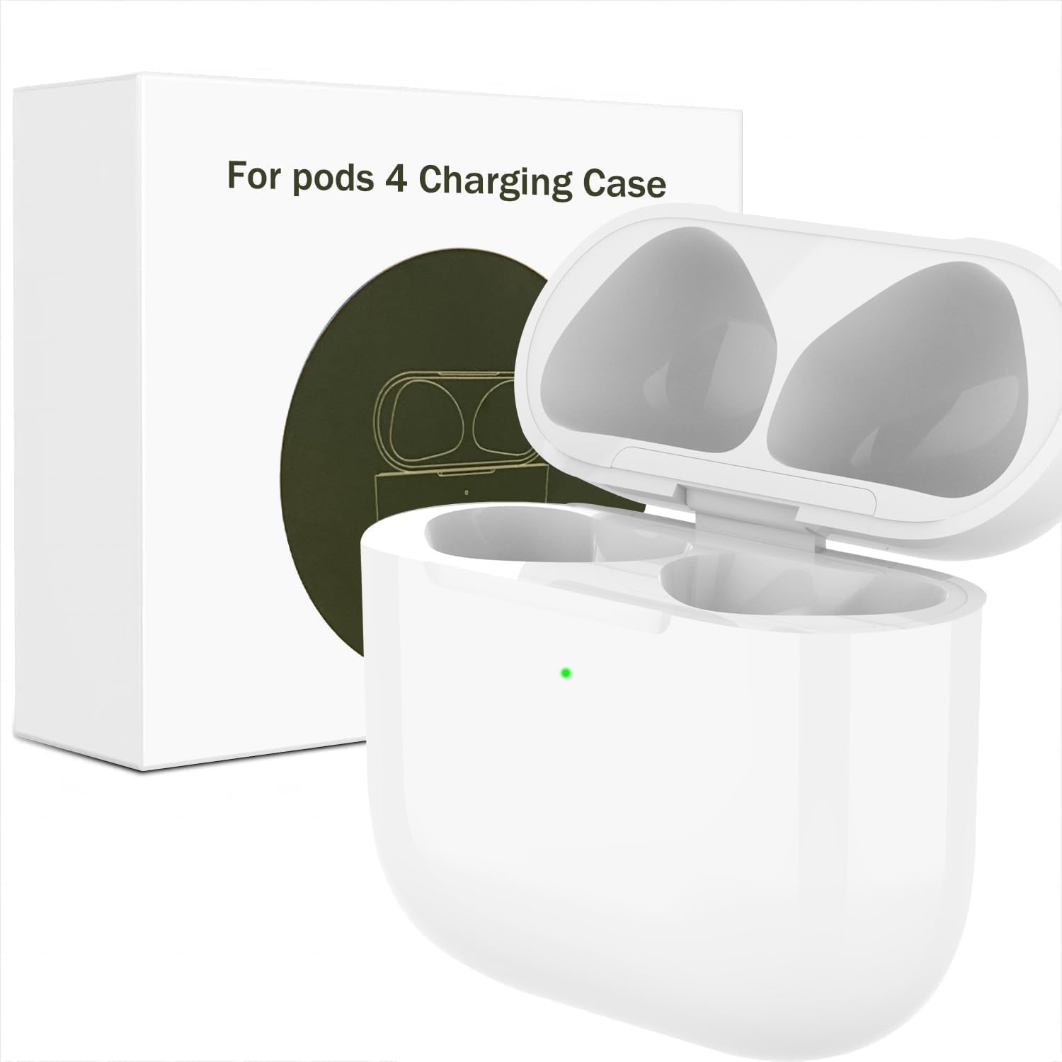 Estuche de carga XIEANDKONG para AirPods 4.ª generación, 450 mAh, USB-C