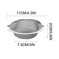 thumbnail image 3 of Stainless Steel Mesh Sink Strainer Filter | Basket Trap Screen for Kitchen Bathroom Sewer | Rustproof High-Density Mesh | 4.3" Diameter | Clog Prevention | Easy Clean | Universal Drain Cover, 3 of 8