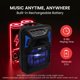thumbnail image 3 of Bocina Portátil de 8 Pulgadas con Subwoofer, Bluetooth Pyle, 400 Watts, Batería Recargable, Karaoke, Luces LED, Micrófono, MP3, USB, Micro SD y Radio FM, 3 of 7