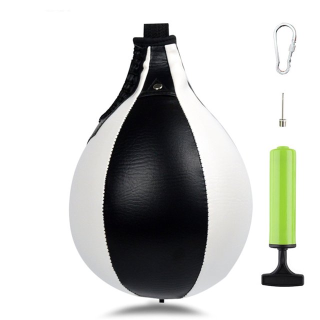 Speed Ball Boxing Punching Bag Swivel Set, Pear Shape Reflex Training Bag for Martial Arts Fitness