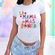 thumbnail image 3 of Playera La Mamá Más Bonita con Estilo Acuarela – Diseño Dulce y Femenino Color Blanco Talla Grande Marca Emil SaEs, 3 of 4