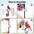 thumbnail image 4 of Pluviómetro YNGFIL 102 cm con Pájaro Rojo y Termómetro Decorativo, 4 of 7