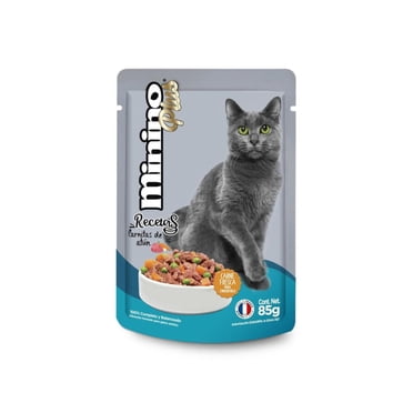 Pack de 24 Alimento Húmedo Minino Plus Carnitas Atún 85 gr