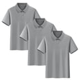 thumbnail image 2 of Conjunto de 3 piezas para niños y niñas: blusa de manga corta, uniforme escolar, camiseta deportiva, suave, transpirable, informal y bonita, como se muestra en la imagen, paquete de 3, de 2 a 15 años., 2 of 5