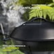 thumbnail image 5 of Asador de Carbon Redondo con Tapa y Ruedas Parrilla BBQ de Acero para Jardin Patio Terraza y Camping Asador Portatil Negro, 5 of 10