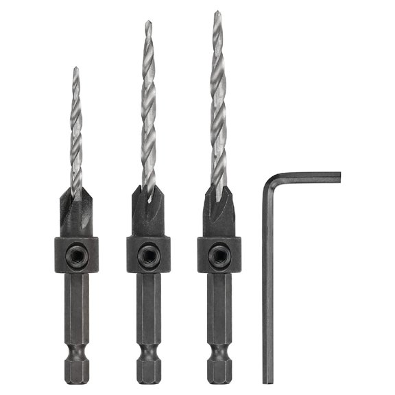 Brocas Avellanadoras 3 Piezas Dewalt #6 #8 #10