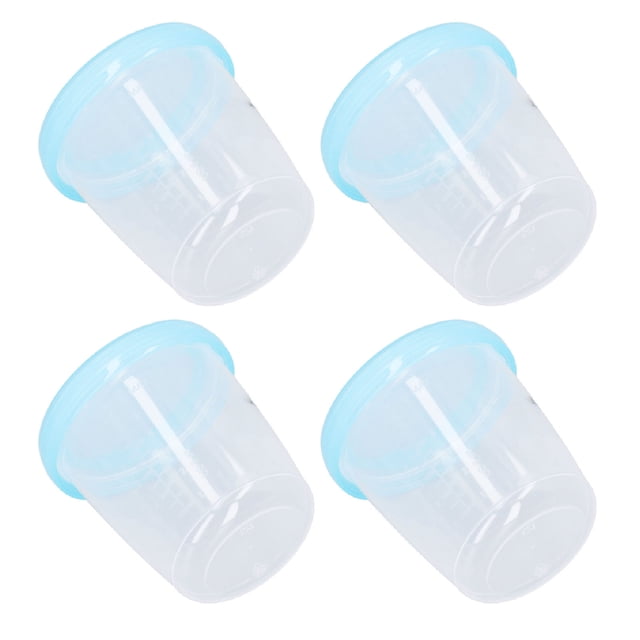 Contenedor de Leche Materna, Tazas de Almacenamiento de Leche Materna 4 piezas de piezas hygienic 180 ml con tapa para viajar