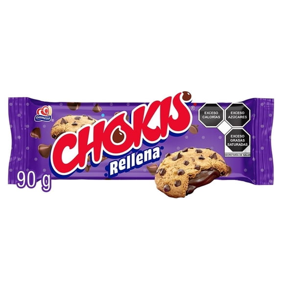 Galletas Chokis con relleno y chispas sabor chocolate 90 g