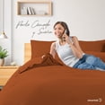 thumbnail image 3 of Juego de Funda para Edredon Duvet Dreamlab, Tamaño King Size, Color Naranja Quemado, 3 Piezas, 3 of 9