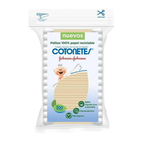 Hisopos flexibles Cottonetes con puntas de algodón 300 pzas