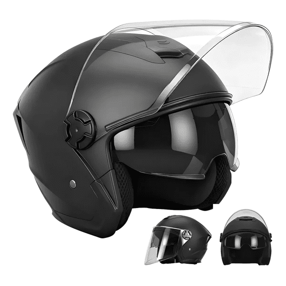 Casco Moto Abatible Con Doble Mica Para Hombre O Mujer Xtellar negro