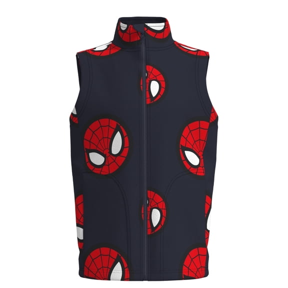 Chaleco Spiderman para Niño, Polar sin Mangas Estampado, Marino Talla 12