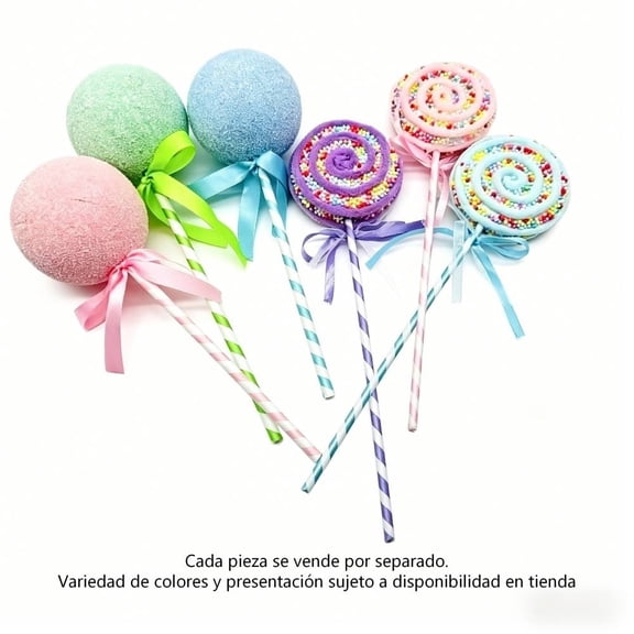 Decoración de Macarons Navideña Prichos Decoración de Macarons, 6 Modelos, 3 cm x 8 cm x 27 cm, 1 Pieza