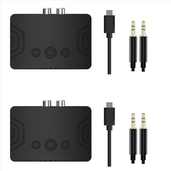 2X Receptor de Música Bluetooth 5.3 Adaptador Bluetooth Receptor de Audio Bluetooth Inalámbrico Receptor de Altavoz Bluetooth