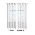 thumbnail image 3 of Cortinas semitransparentes para dormitorio y sala de estar | Cortinas con ojales | Panel de poliéster que filtra la luz | 99 x 198 cm | Cortinas blancas transparentes, 3 of 5