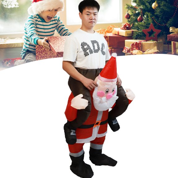 Divertido Disfraz De Santa Riding Inflable Show Party Cosplay Jugando Accesorios Para Niños Festivales De Navidad De Pascua Parques De Parques