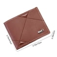 thumbnail image 3 of Cartera de cuero Cartera delgada para hombres con clip para dinero Cartera simple con doble pliegue Carteras para hombres con compartimento para tarjetas de crédito Cartera para hombres con monedero O, 3 of 6