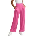 thumbnail image 1 of TaTaai Ladies' Elastic High Waist Wide Leg Jeans, Versatile Loose Straight Leg Pants, All Season Casual Fashion Jeans Gift, 1 of 5