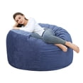 thumbnail image 3 of Yeshouse Sillón puf gigante de 1,2 m con relleno, sofá puf redondo de terciopelo para adultos y adolescentes, puf grande y suave para dormitorio o sala de estar, 3 of 8