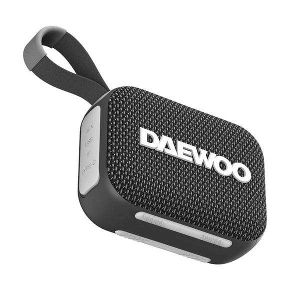 Daewoo Bocina Bluetooth Portátil HYDRO X DW200 Resistente al Agua IPX7 Luz LED