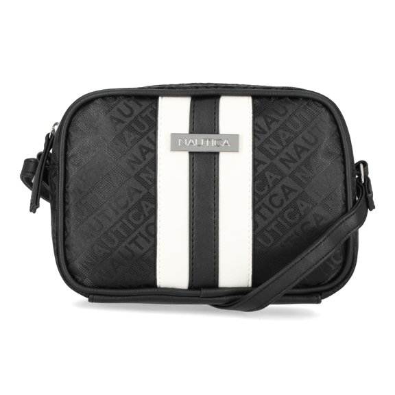 Bandolera Nautica Candid Camera para mujer, color negro, jacquard