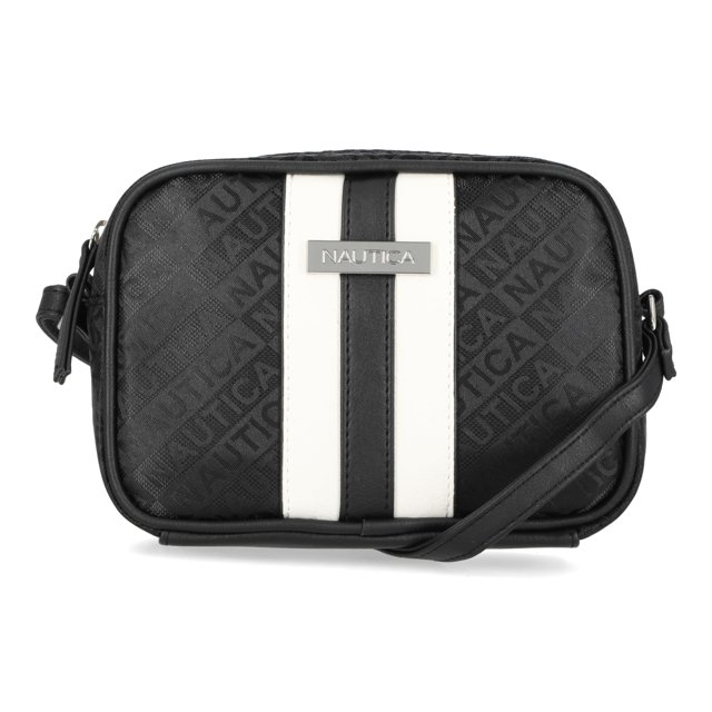 Bandolera Nautica Candid Camera para mujer, color negro, jacquard