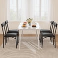 thumbnail image 3 of Yeshouse Juego de 2 sillas de comedor, sillas de cocina de cuero sintético para 2, juego de sillas tapizadas para comedor, silla negra para varias mesas, cocina, apartamento, fácil montaje, 3 of 7