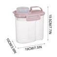 thumbnail image 2 of Food Storage Container Airtight Canister, Clear Plastic Jar with Secure Locking Lid for Pantry Kitchen, Stackable Dry Food Organizer for Cereal Snacks, 1 Piece, 2 of 4