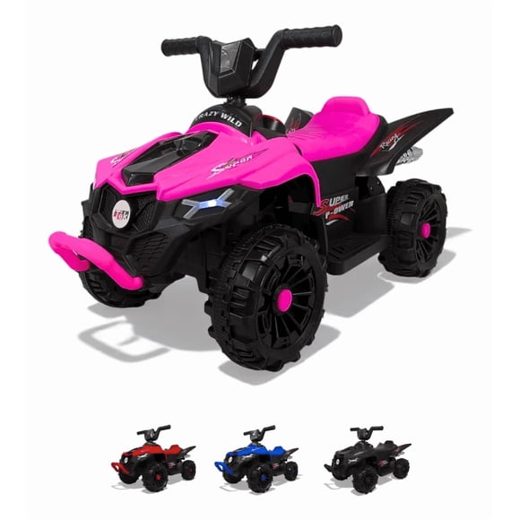 Cuatrimoto Eléctrica Montable TEK-188L para Niños 3-6 Años Bluetooth Luces LED Música 4 Ruedas Soporta 25 kg Rosa