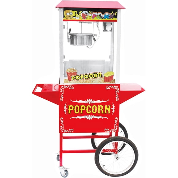 Máquina De Palomitas Bluelander Con Ruedas Y Hervidor