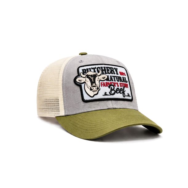 KNITE Gorra Farmer Beef Blue Trucker Hombre Ajustable Estilo Rancho Ganado Agro
