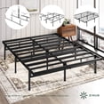 thumbnail image 3 of Base de Cama Individual Zinus Justin de Metal Resistente Montaje Fácil para todas las edades, 3 of 6