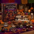 thumbnail image 3 of Day of the Dead Ofrendas Advent Calendar Cuenta Regresiva de 24 Días con Adornos 2D de Acrílico con Temática Cultural para Exhibición en Estante y Escritorio y Decoración Festiva (Calendario-Dead, 3 of 5
