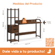 thumbnail image 3 of Escritorio con Repisas X-Pross Café con 2 Cajones Estructura Metálica y Diseño Multifuncional, 3 of 7