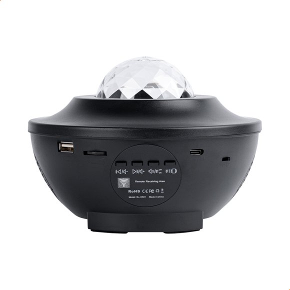 Proyector De Galaxia Multicolor Diven Con Bocina Bluetooth 3 Efectos De Movimiento 3 Niveles De Intensidad De Luz