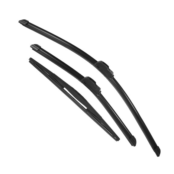 Juego de 3 piezas de limpiaparabrisas delantero y trasero de 26" 18" 12" para Nissan Murano con gancho J / U en color negro
