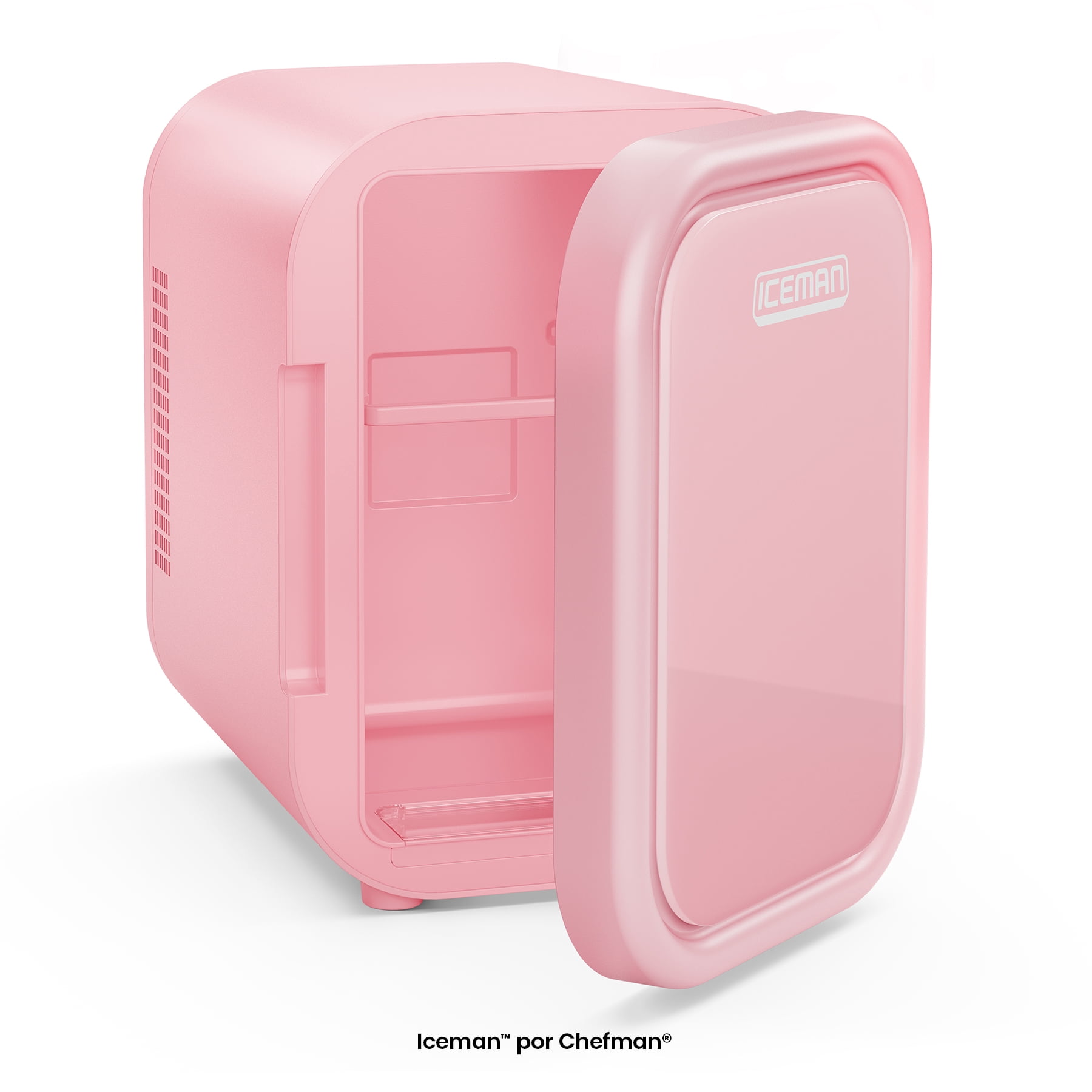 Chefman - Mini Refrigerador Portátil 6 Latas Color Rosa