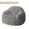 thumbnail image 4 of Yeshouse Sillón puff grande y esponjoso relleno de espuma para adultos, sofá tumbona ultrasuave y acogedor para sala de estar, dormitorio, lectura y relajación, 4 of 7