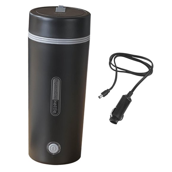 Hervidor de agua eléctrico pequeño multiusos de acero inoxidable negro
