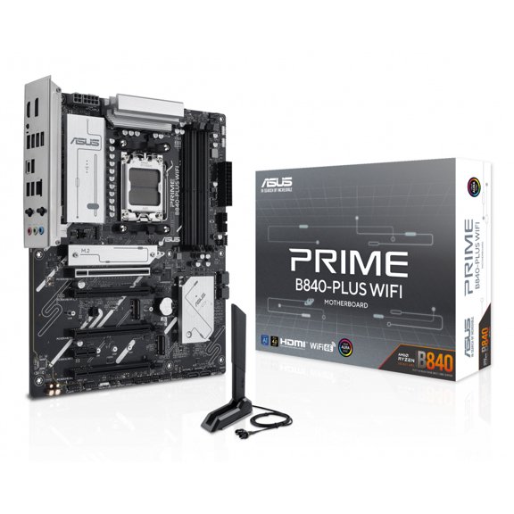 Tarjeta Madre ASUS PRIME B840-PLUS WIFI AM5 4x DDR5 3x M.2 PCIe 4.0 USB-C WIFI 6E BT 5.3 ATX