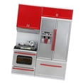 thumbnail image 3 of Estufa de cocina Refrigerador Juguetes de cocina con pilas para 3 años + rojo, 3 of 8