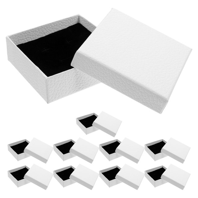 HOOWIFFY 10Ud Caja Para Joyería Con Superficie Litchi Y Para Proteger